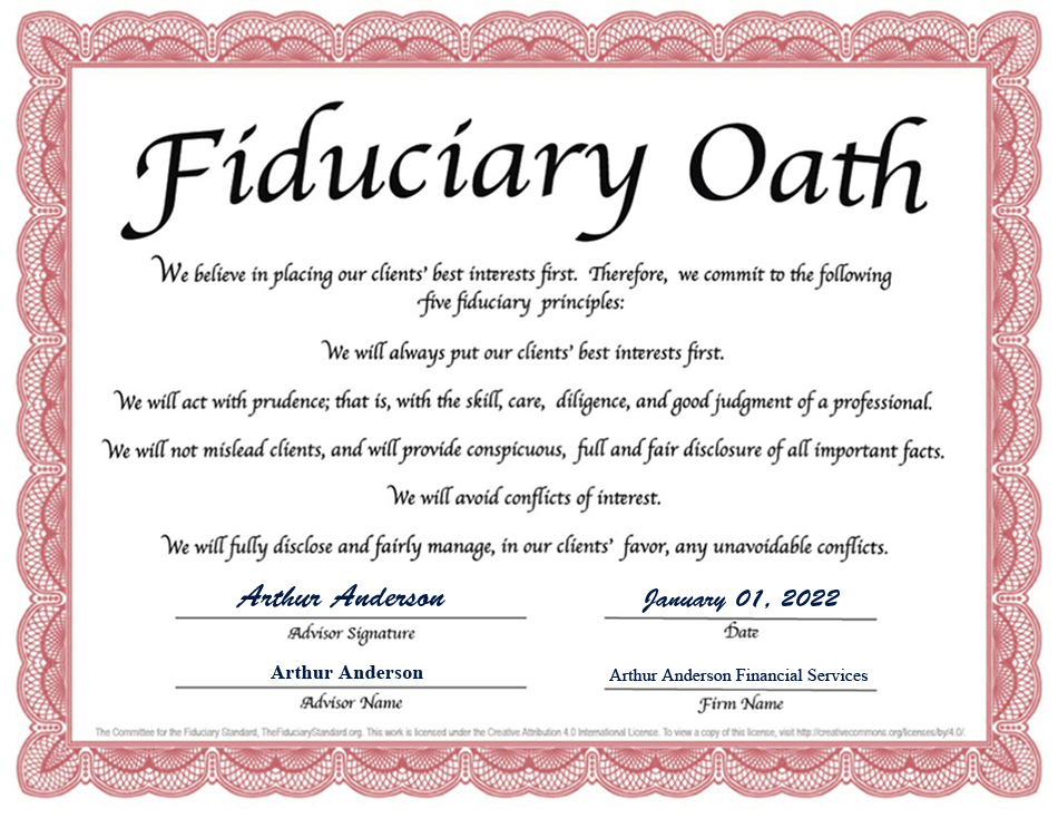 Fiduciary Oath